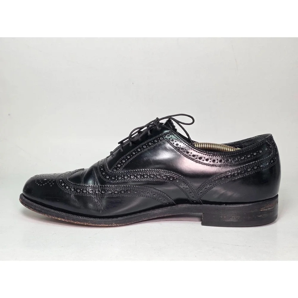 Florsheim‎ Lexington Oxford Men's Dress Shoes Size 9.5 3E Black Leather Wingtip